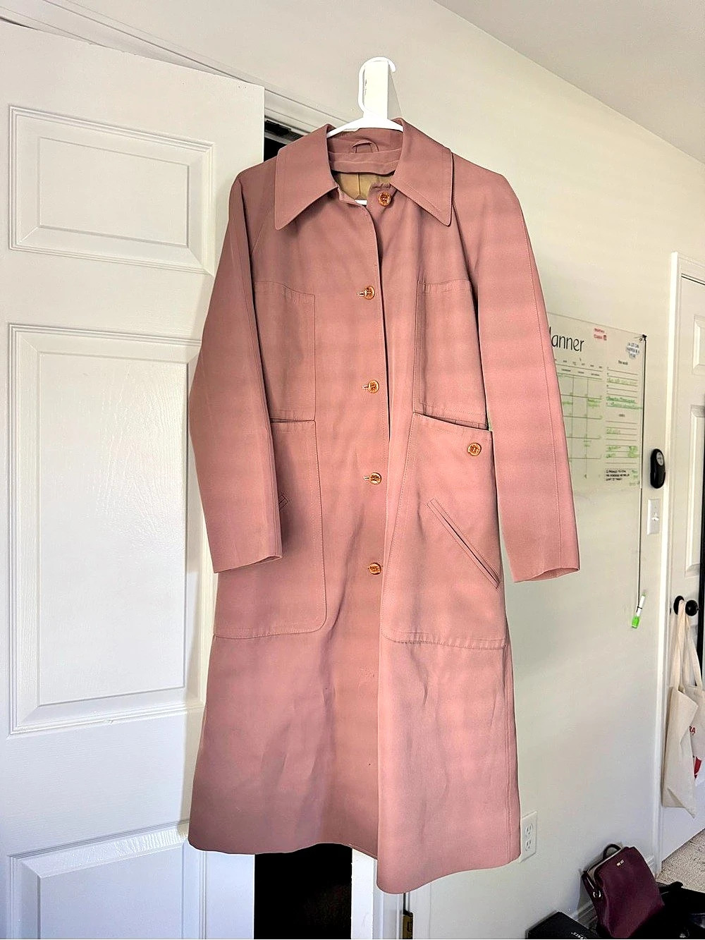 Trench Coat in Pink